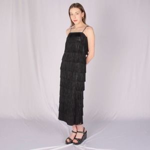 Vintage 60s Fringe Dress | Bust 31" | Waist 31"